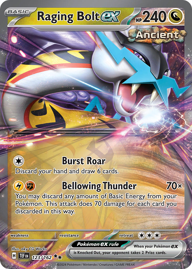 Raging Bolt ex #123/162 Temporal Forces 2024 Near Mint