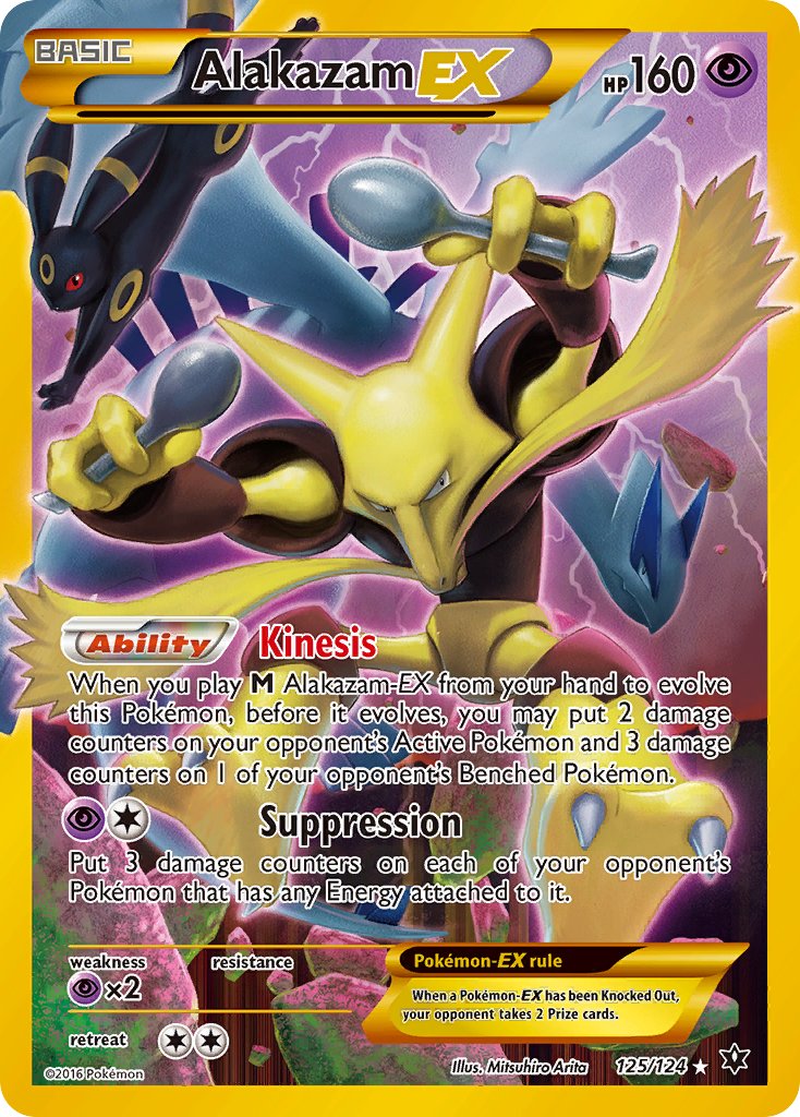 Alakazam EX 2016 Fates Collide Fates Collide #125/124 Moderately Played