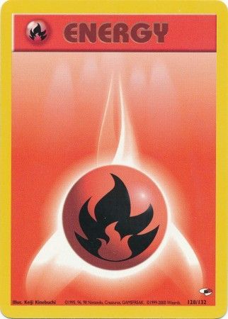 Fire Energy 2000 Gym Heroes Unlimited #128/132 Trading Card Near Mint