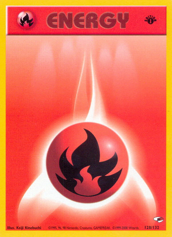 Fire Energy 2000 Gym Heroes 1st Edition #128/132 Trading Card Near Mint
