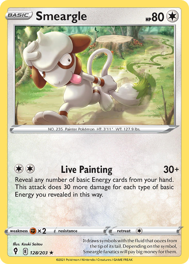 Smeargle #128/203 Evolving Skies 2021 Near Mint