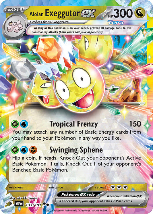 Alolan Exeggutor ex 2024 Surging Sparks Surging Sparks #133/191 Near Mint