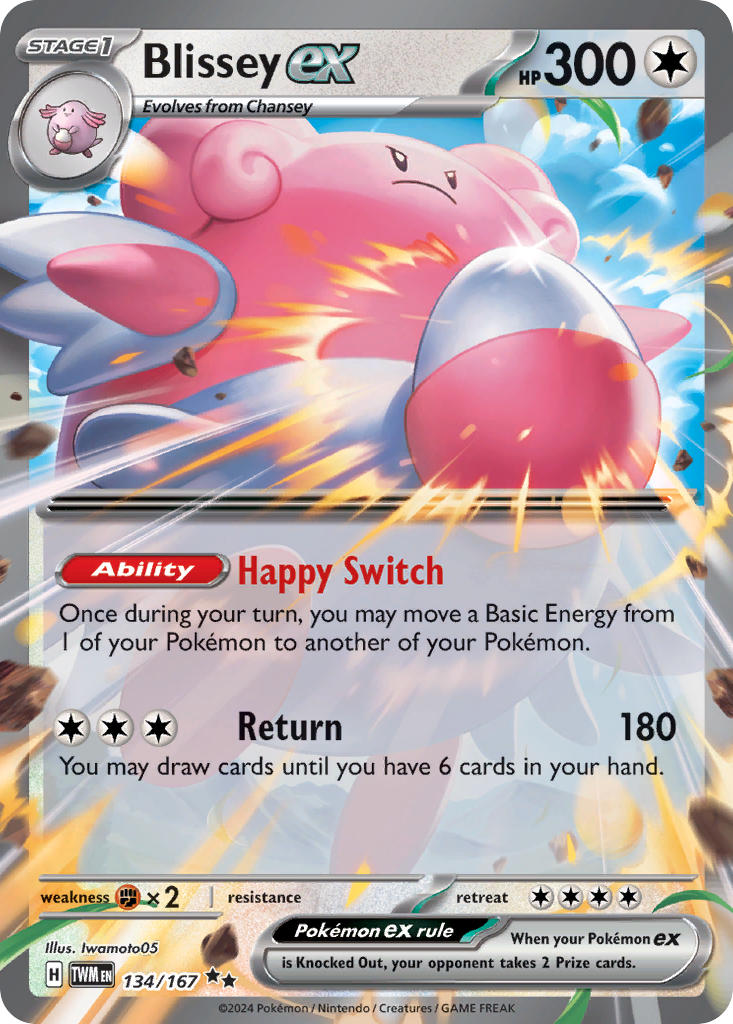 Blissey ex #134/167 Mascarade Crépusculaire 2024 Quasi Neuf