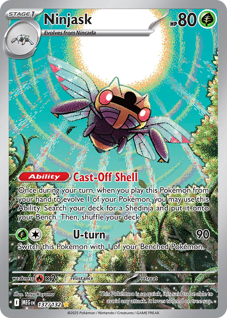 Ninjask 2025 Mega Evolución Mega Evolución #137/132 Casi Nuevo