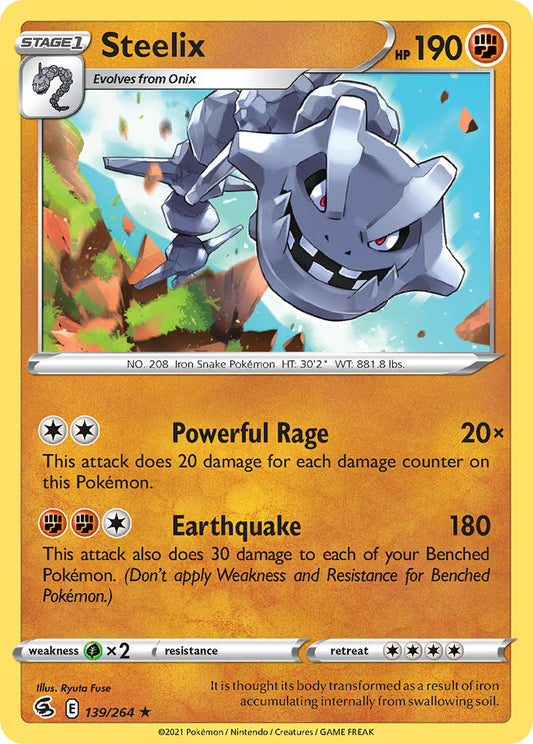 Steelix #139/264 Fusion Strike 2021 Casi Nuevo