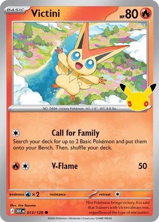 Victini #013/128 30th Celebration 2026 Near Mint