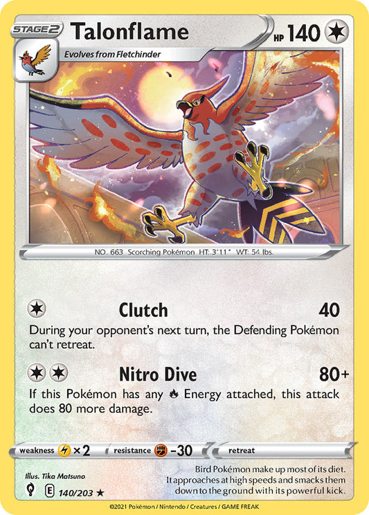 Talonflame #140/203 Evolving Skies 2021 Near Mint