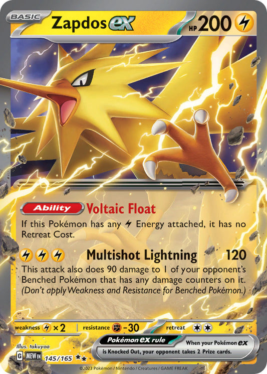 Zapdos ex #145/165 151 2023 Casi Nuevo