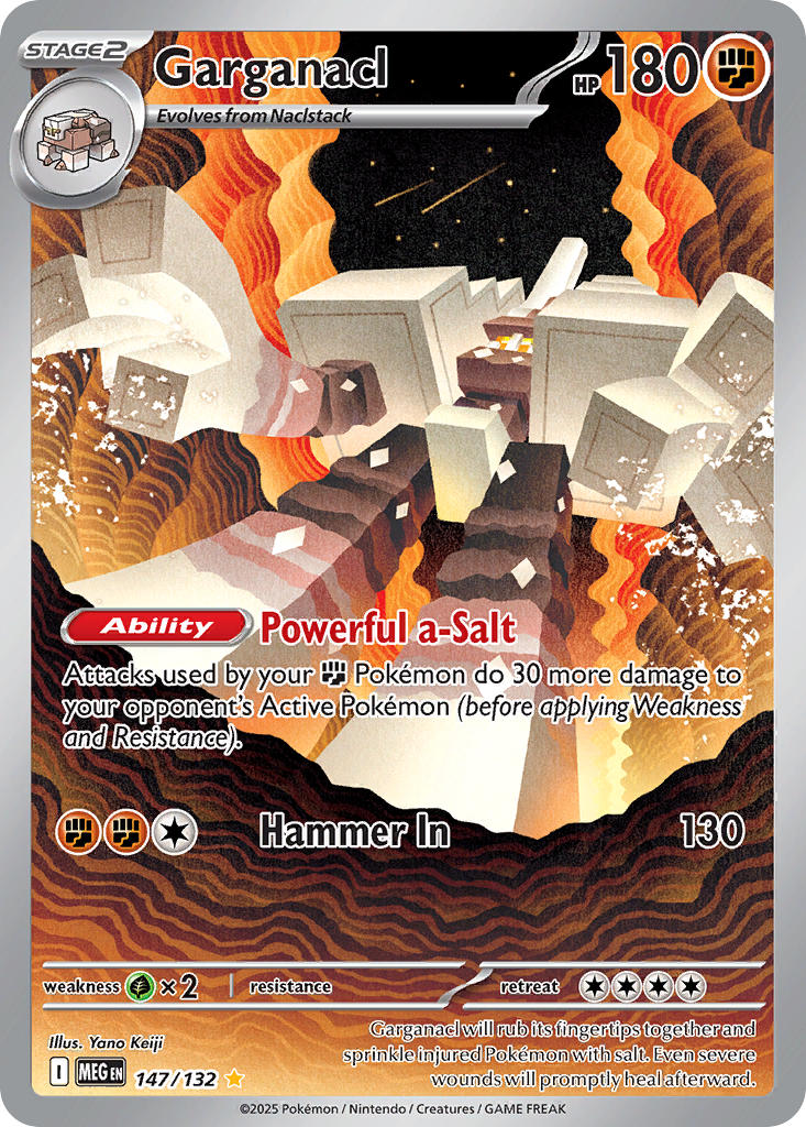 Garganacl 2025 Mega Evolution Mega Evolution #147/132 Near Mint