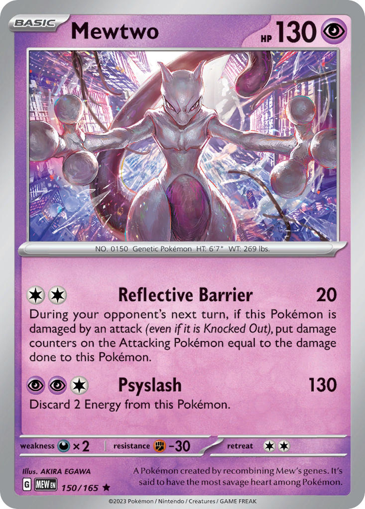 Mewtwo 2023 151 151 #150/165 Near Mint