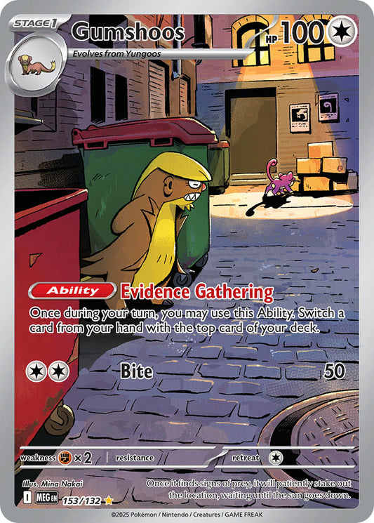 Gumshoos #153/132 Mega Evolución 2025 Casi Nuevo