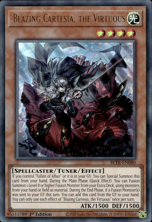 Blazing Cartesia, la Virtuosa BLTR-EN080 YuGiOh Batallas de Leyenda: Venganza Terminal NM