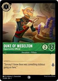 Duke of Weselton - Opportunistic Official #73 Lorcana First Chapter - NM