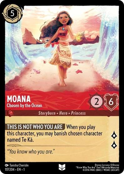 Moana - Chosen by the Ocean [Foil] #117 Lorcana First Chapter - NM