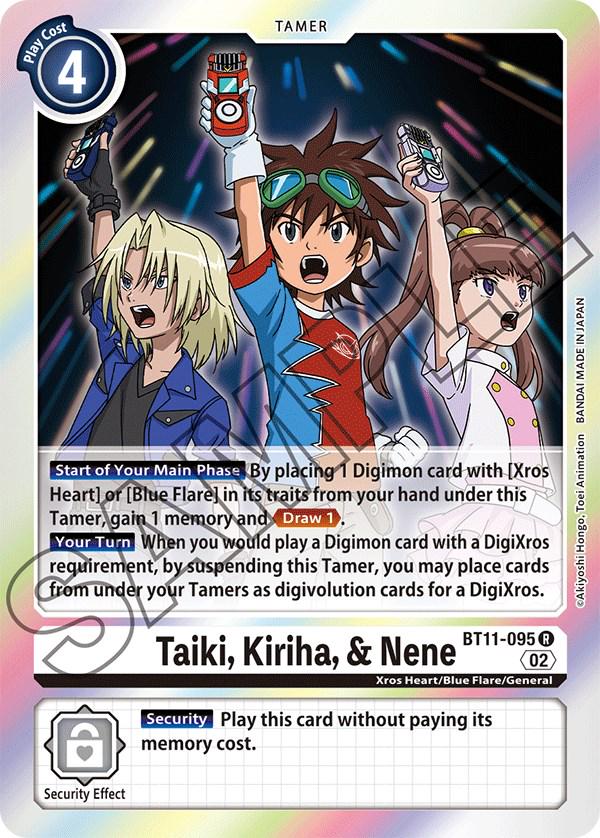 Taiki, Kiriha, & Nene [Foil] #BT11-095 Digimon Dimensional Phase - NM