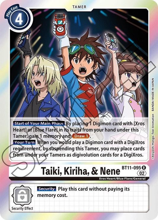 Taiki, Kiriha, & Nene [Foil] #BT11-095 Digimon Dimensional Phase - NM