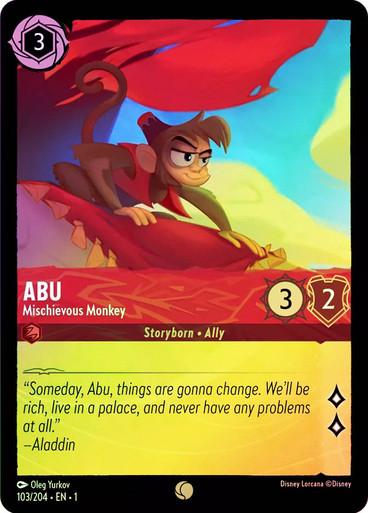 Abu - Mischievous Monkey [Foil] #103 Lorcana First Chapter - NM