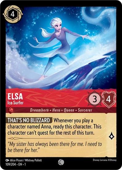 Elsa - Surfer de Hielo [Foil] #109 Lorcana Primer Capítulo - NM