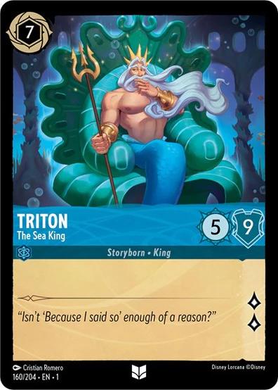 Triton - Le Roi Triton [Brillant] #160 Lorcana Premier Chapitre - NM