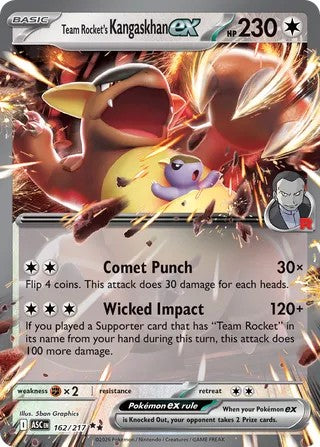 Kangaskhan ex du Team Rocket #162/217 Héros Ascendants 2026 Proche de l'état neuf