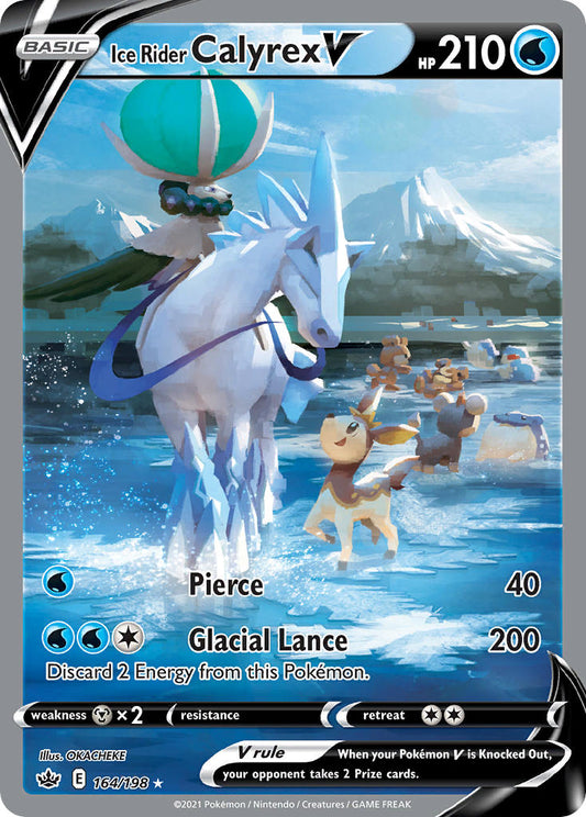 Calyrex Cavalier de Givre V #164/198 Règne de Glace 2021 État Proche du Neuf