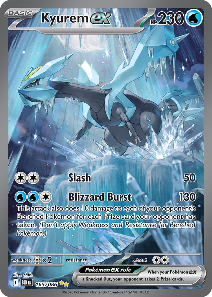 Kyurem ex #165/086 Black Bolt 2025 Casi Nuevo