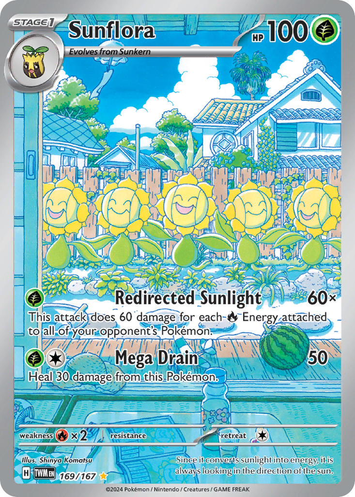 Sunflora #169/167 Twilight Masquerade 2024 Near Mint
