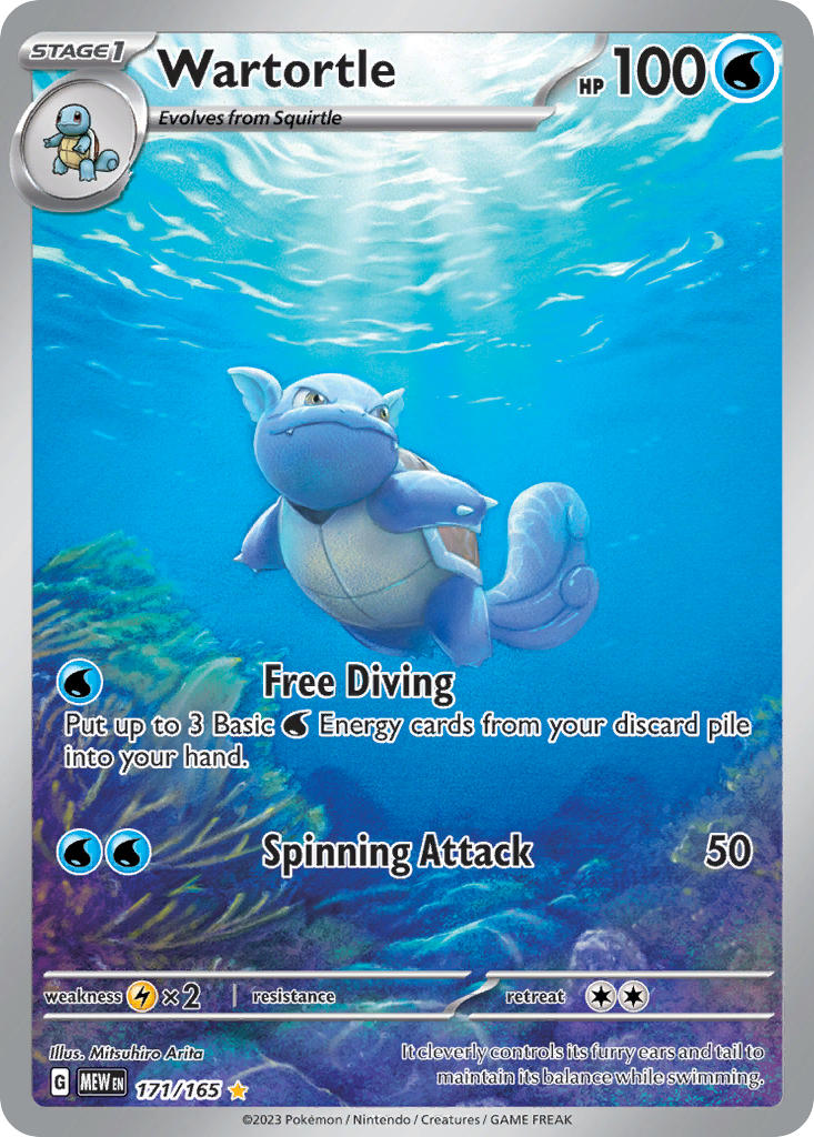 Wartortle 2023 151 151 #171/165 Casi Nuevo
