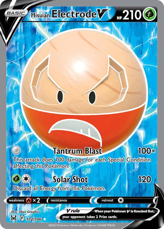 Hisuian Electrode V #172/196 Origen Perdido 2022 Casi Nuevo