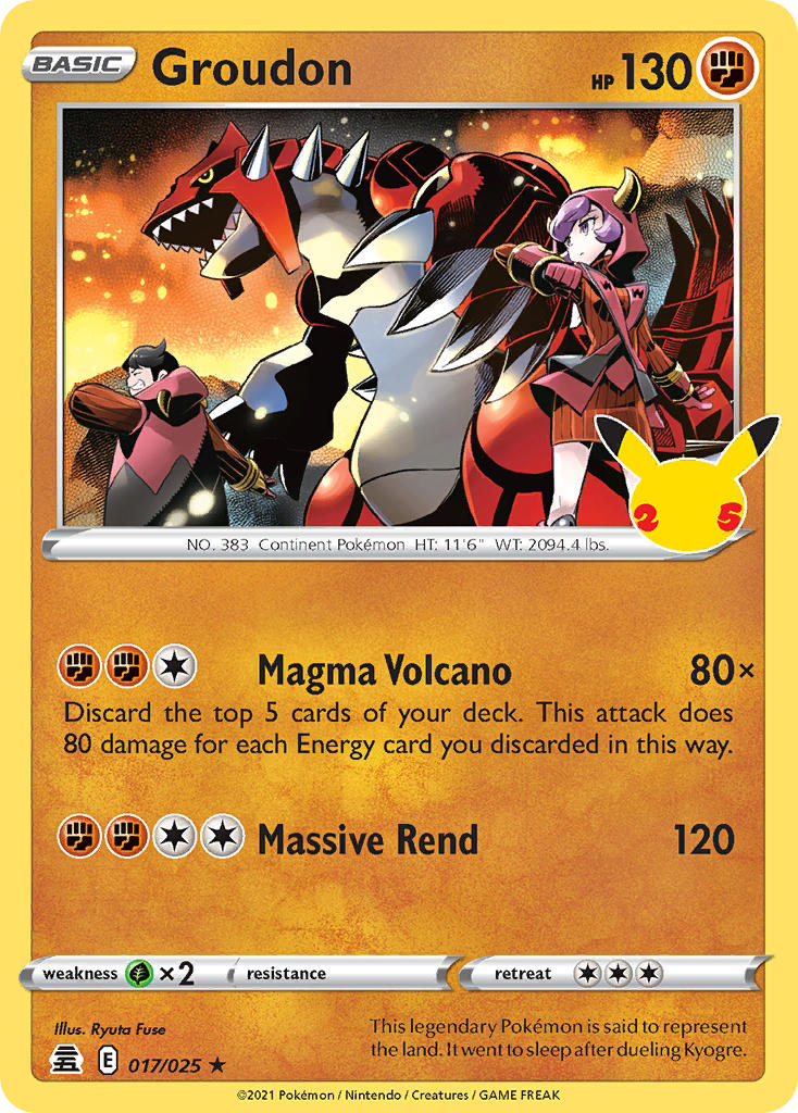 Groudon 2021 Celebrations Celebrations #017/025 Near Mint
