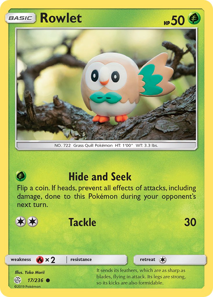 Rowlet #17/236 Cosmic Eclipse 2019 Near Mint