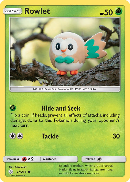 Rowlet #17/236 Eclipse Cósmico 2019 Casi Nuevo