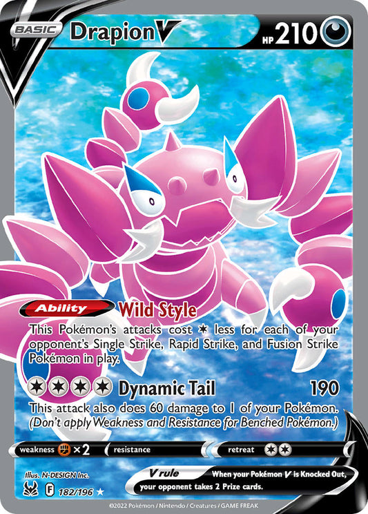 Drapion V #182/196 Origine Perdue 2022 Comme Neuf