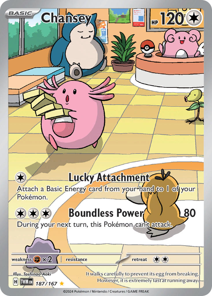 Chansey #187/167 Twilight Masquerade 2024 Near Mint