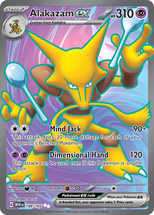 Alakazam ex 2023 151 151 #188/165 Casi Nuevo