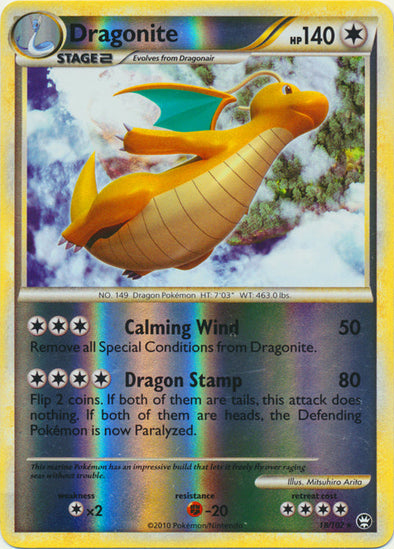 Dragonite 2010 Triunfo Triunfo #18/102 Casi Nuevo