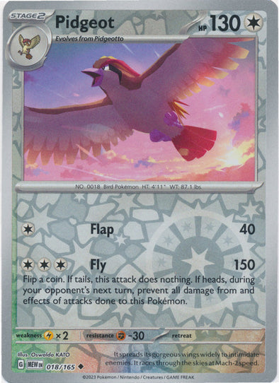 Pidgeot 2023 151 151 #018/165 Near Mint