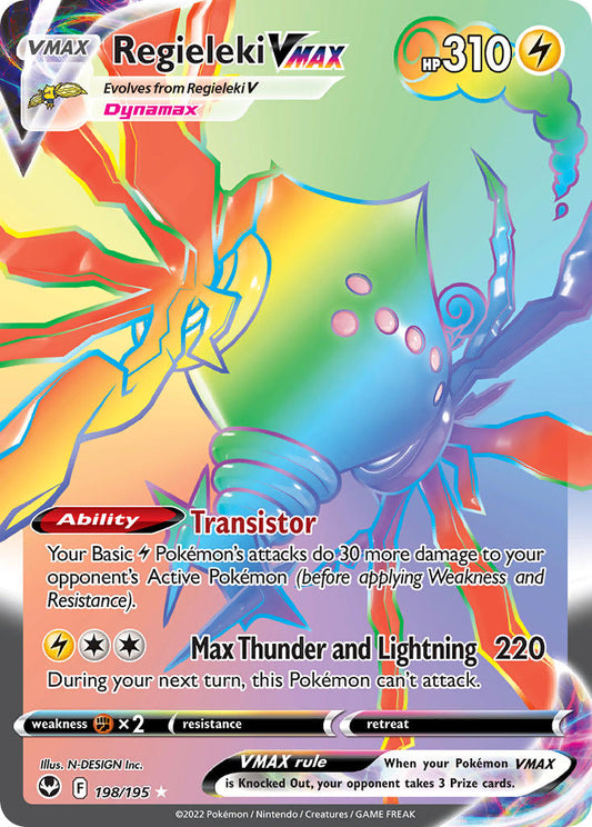 Regieleki VMAX #198/195 Tempête Argentée 2022 Comme neuf