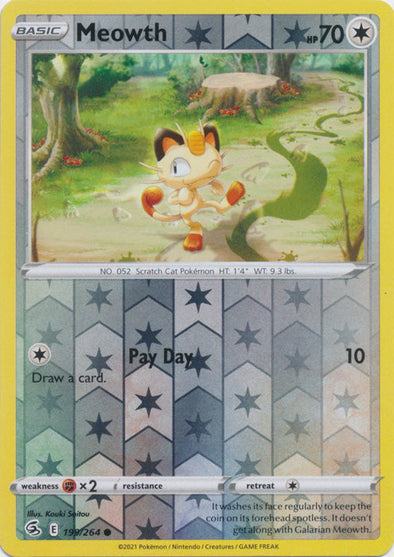 Meowth #199/264 Golpe Fusión 2021 Casi Nuevo