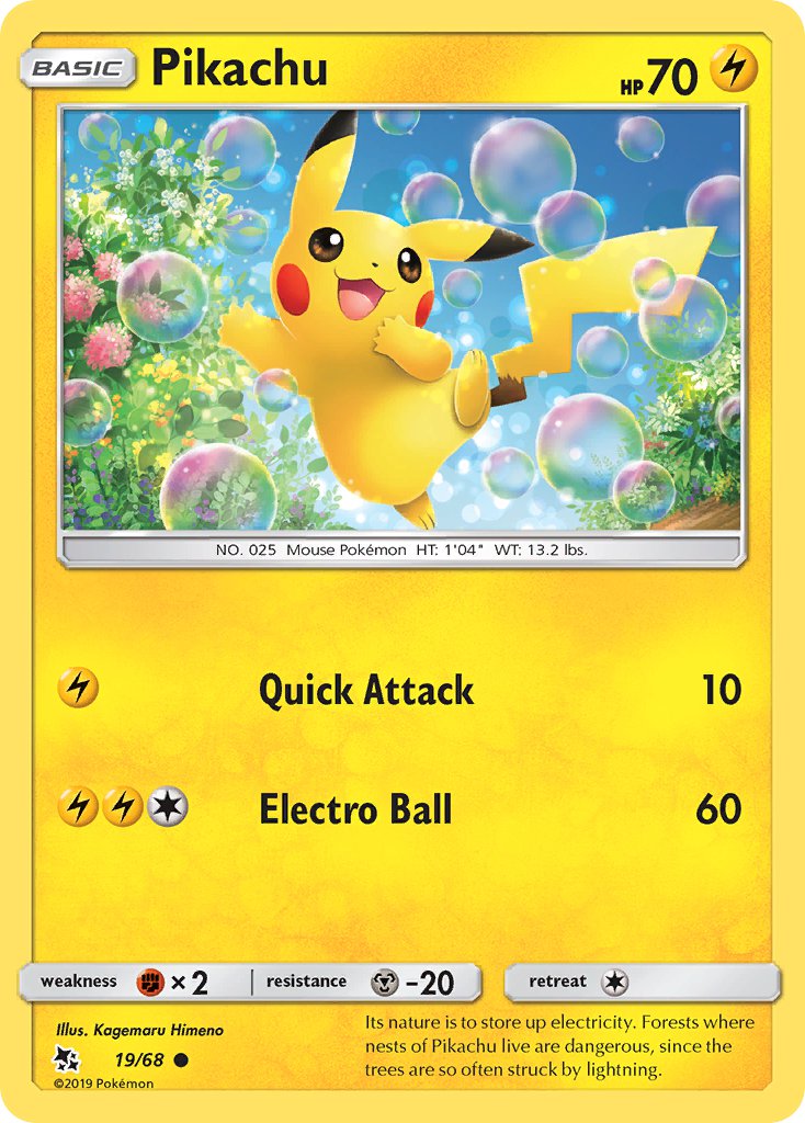 Pikachu #19/68 Hidden Fates 2019 Near Mint