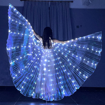 LED Light-Up Butterfly Fairy Wings – Luminous Costume Wings for Dance, Parties, Cosplay & Stage Performances
