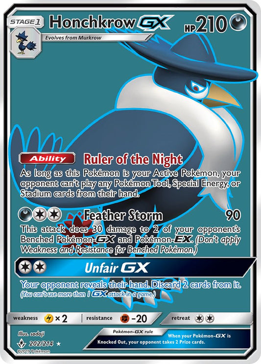 Honchkrow GX 2019 Lazos Indestructibles Lazos Indestructibles #202/214 Casi Nuevo