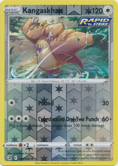 Kangaskhan #204/264 Fusion Strike 2021 Casi nuevo