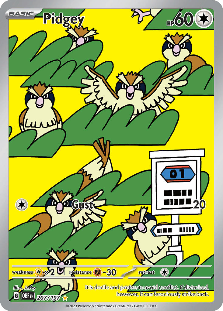 Pidgey #207/197 Llamas Obsidianas 2023 Casi Nuevo