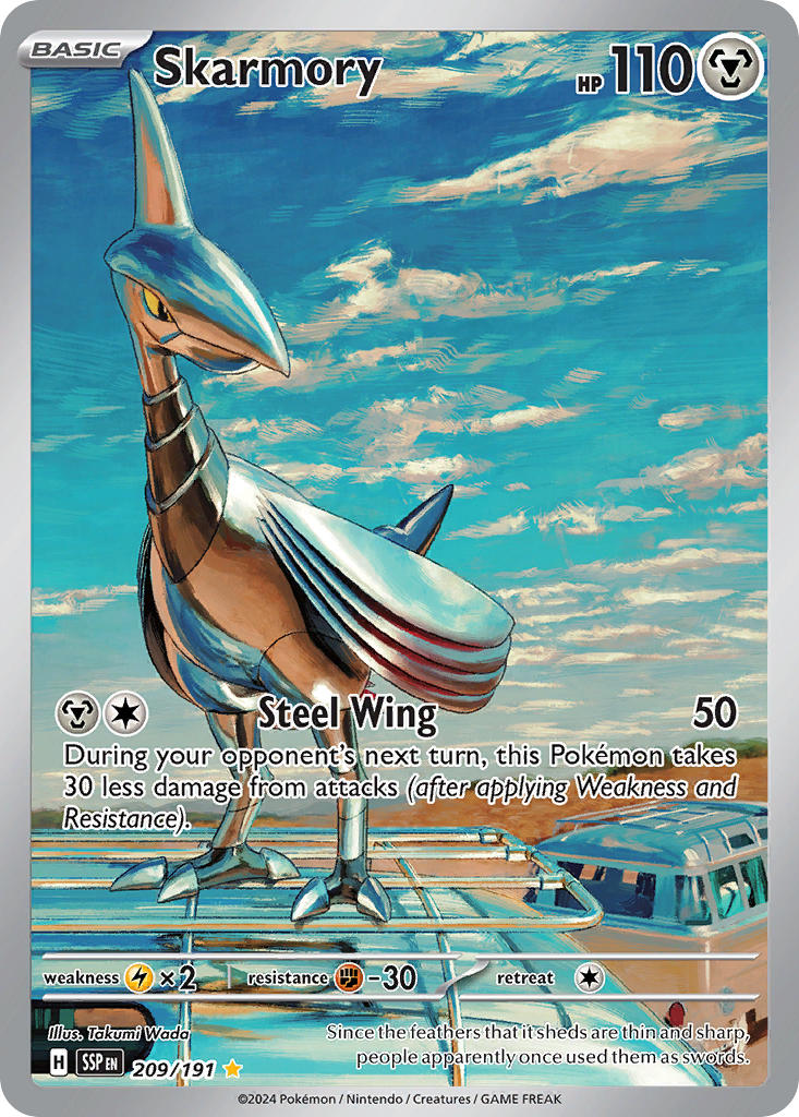 Skarmory #209/191 Surging Sparks 2024 Near Mint