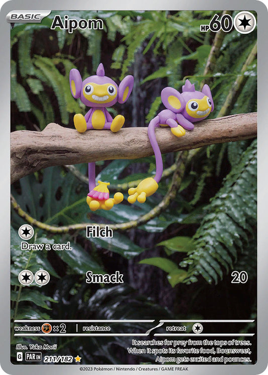 Aipom #211/182 Paradox Rift 2023 Near Mint