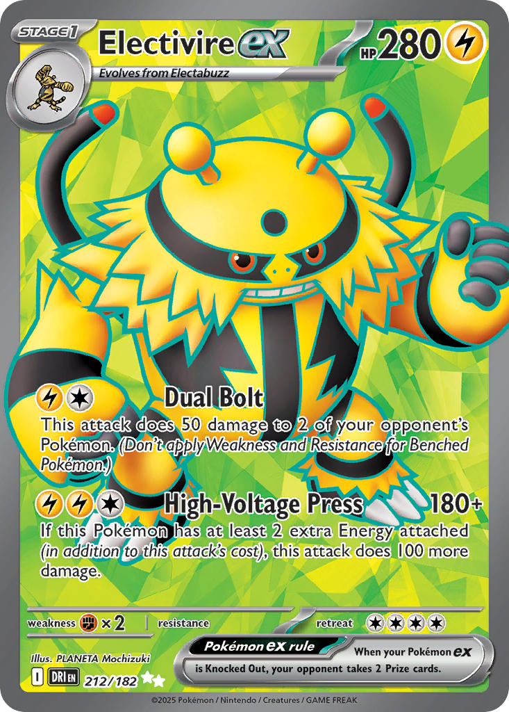 Electivire ex #212/182 Rivales Destinados 2025 Casi Nuevo