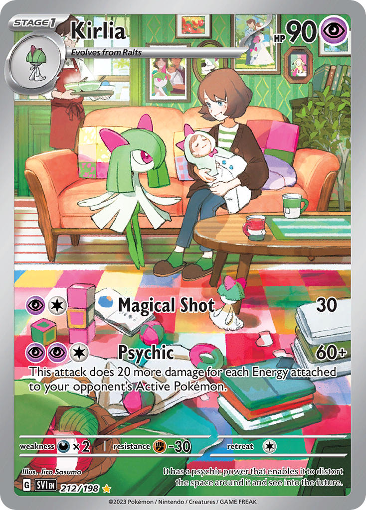 Kirlia #212/198 Escarlata y Púrpura 2023 Casi Nueva