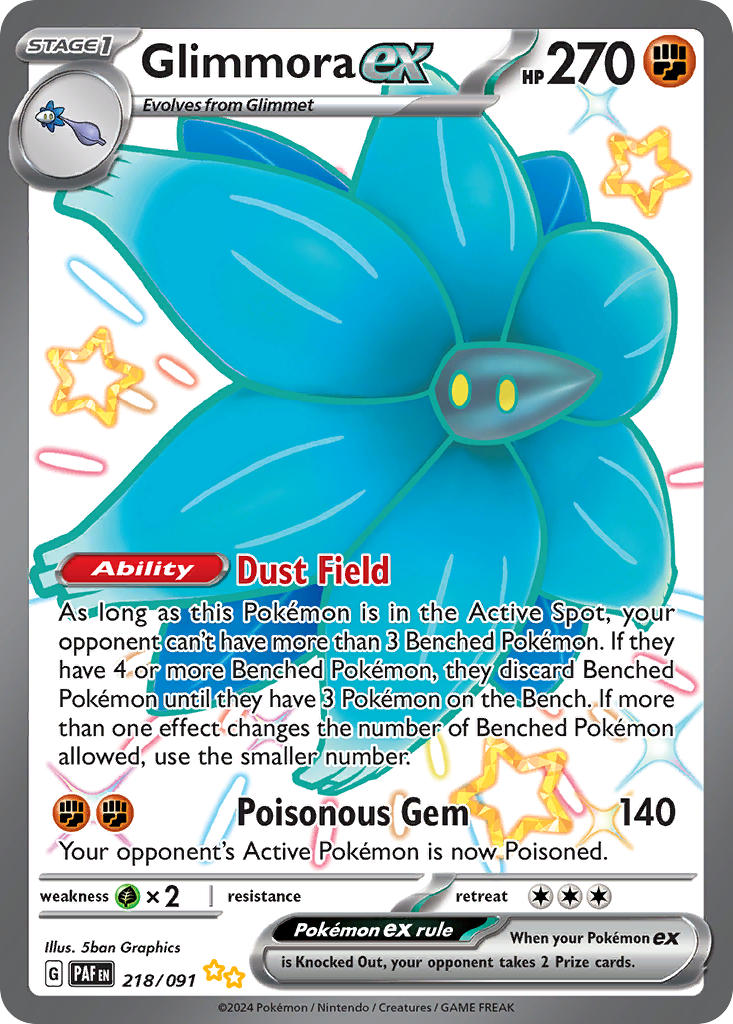 Glimmora ex #218/091 Paldean Fates 2024 Near Mint