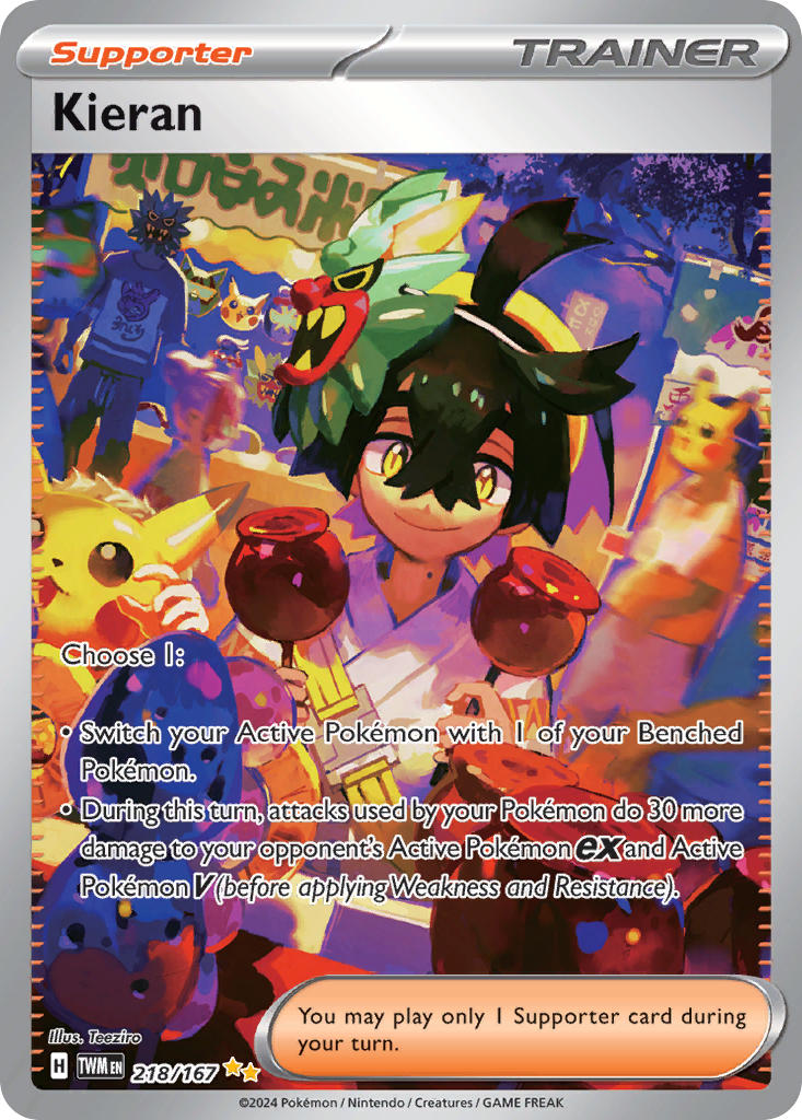 Kieran #218/167 Twilight Masquerade 2024 Near Mint